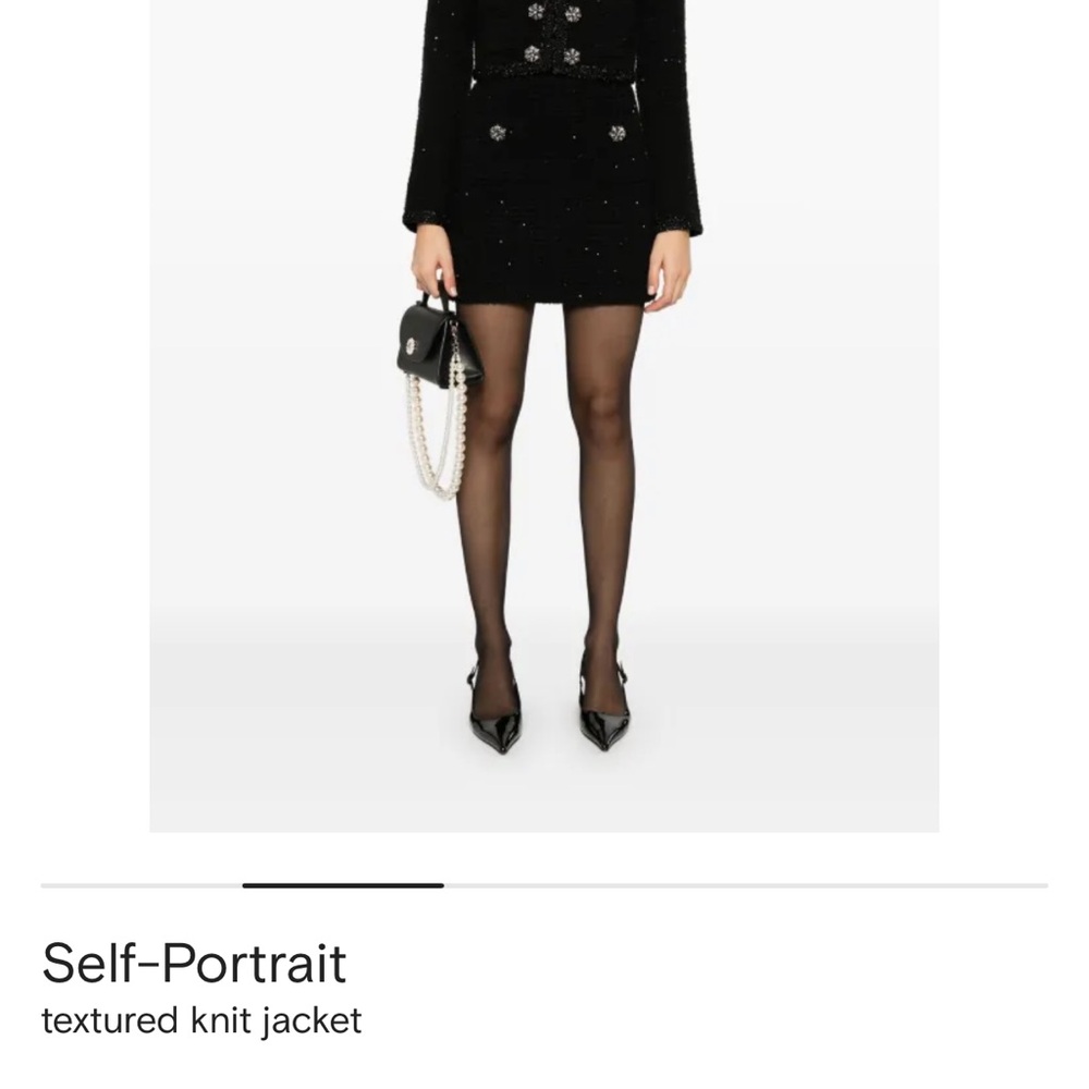 Self-Portrait Black Textured Blazer - Picture 10 of 12